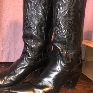 Dan Post Women’s Black Cowgirl Boots Sz 8.